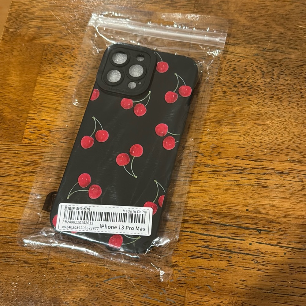 Brand new iPhone 13 Pro max cherry phone case